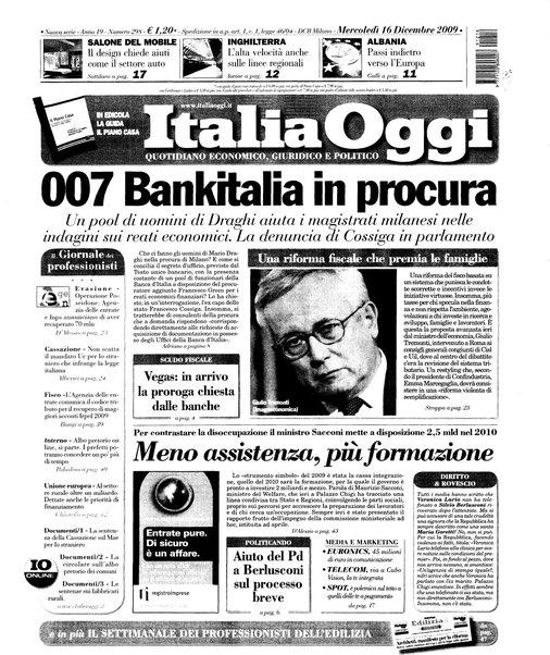 Italia oggi : quotidiano di economia finanza e politica